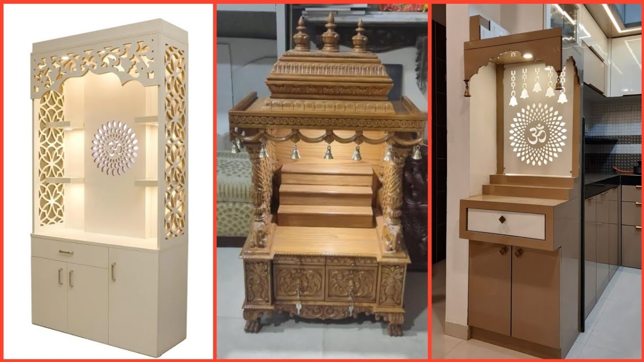 Latest Wooden Puja Mandir Design | Wooden Pooja Temple Design For Home and Office