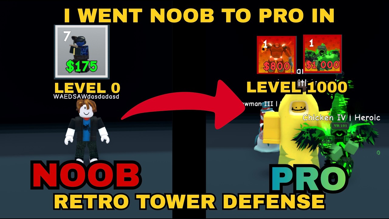 I Went Noob to Pro in Retro Tower Defense!