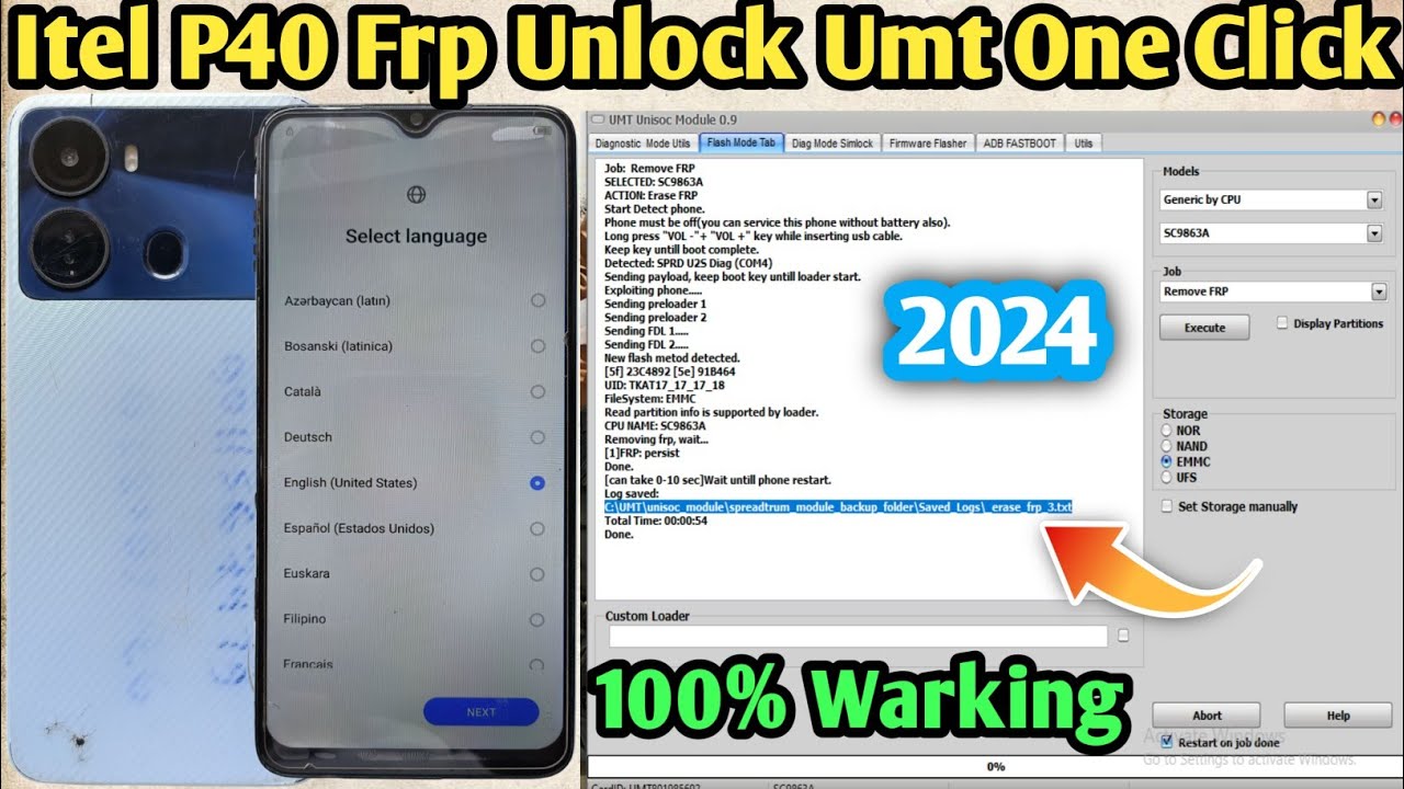 Itel p40 frp unlock umt pro | Itel p662L google account bypass umt
