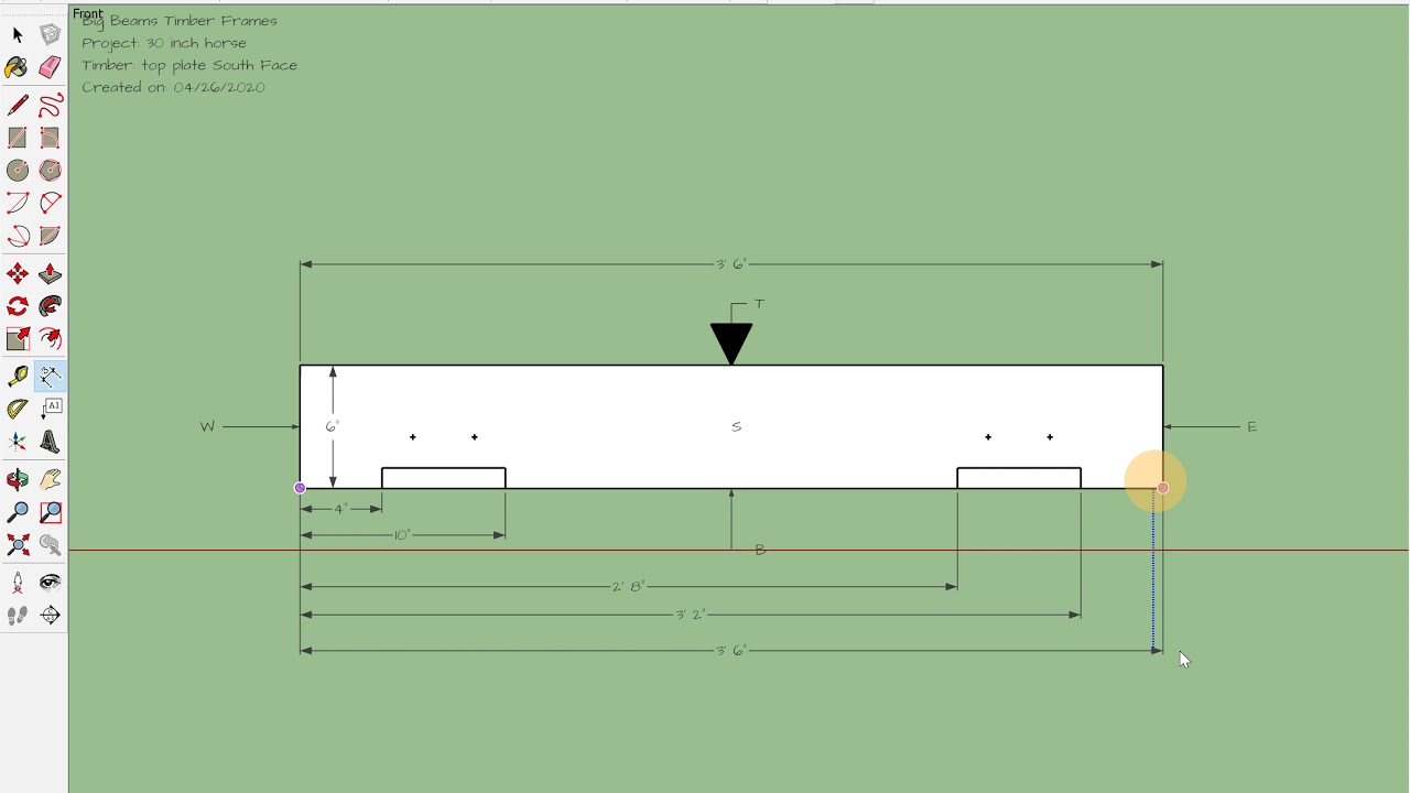 Timber Frame Using SketchUp Part 5  Making Shop Drawings 1