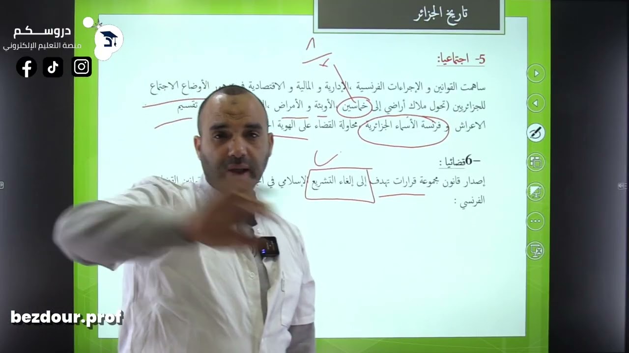 الوحدة 02 : السياسة الاستعمارية الفرنسية في الجزائر / السنة الثانية