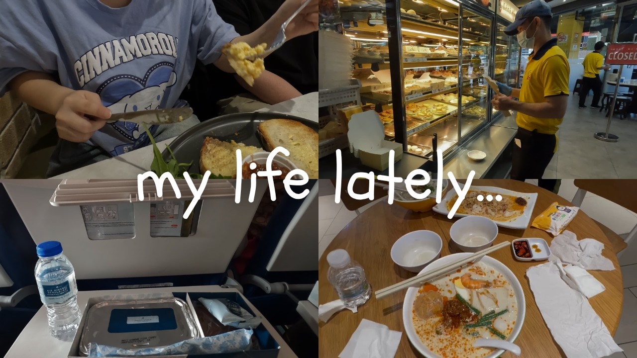 realistic life lately vlog: uni student going back malaysia again, sem break, delicious food!!