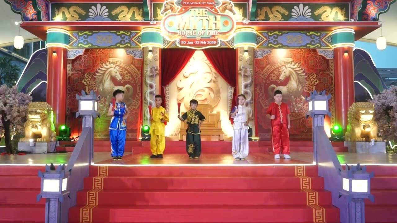 Performing Wushu Primary School at PCM Courtyard (14 February 2026)