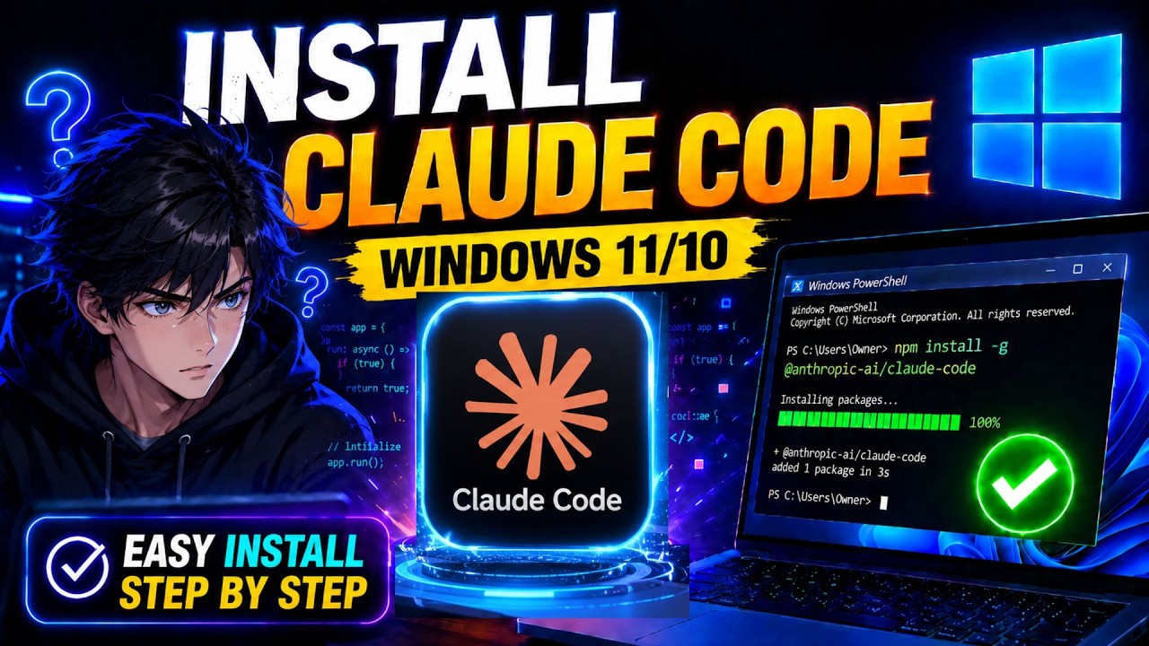 Установка Claude Code на Windows 11 / 10 | Пошаговое руководство 2026