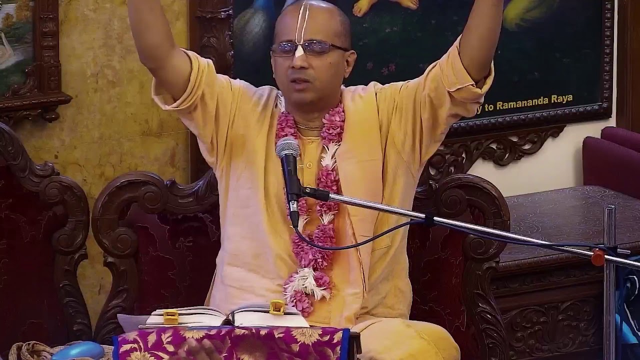 Vraj Bihari Prabhu Lecture on Satisfaction And Gratitude Are Keys To Spiritual   Bliss