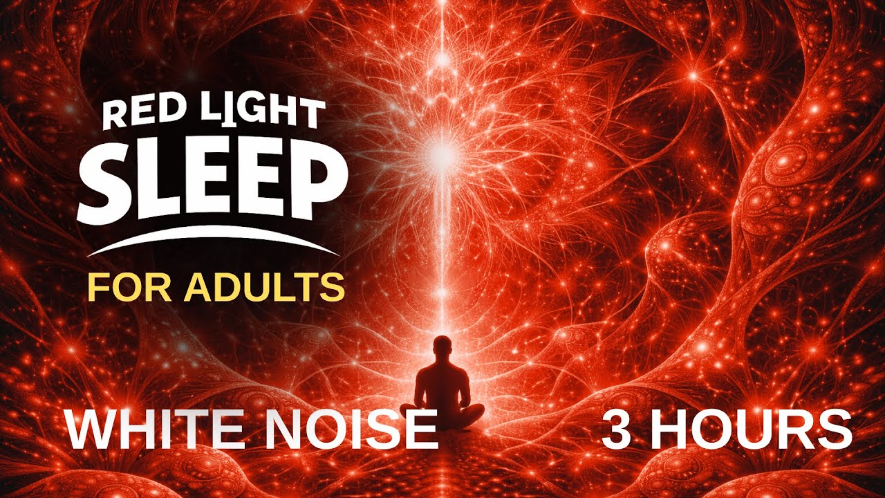 RED LIGHT SLEEP | 3 HOURS WHITE NOISE | CHAKRA MEDITATION