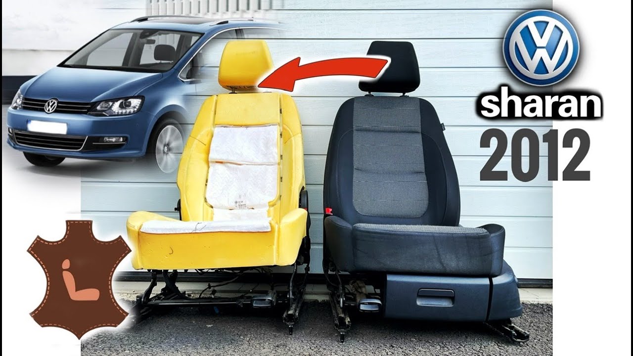 VW SHARAN 2012 seat cover removal -  Entfernen des Sitzbezugs VW SHARAN 7N Demontáž potah čalounění￼