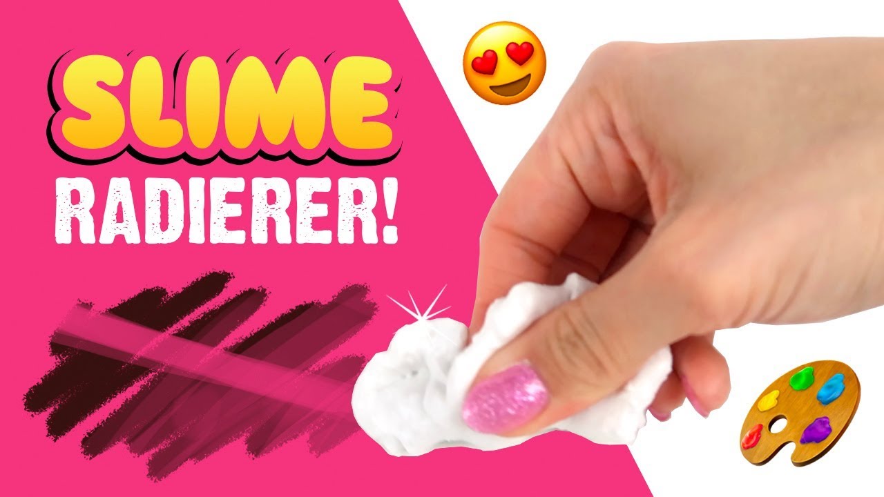 SLIME RADIERGUMMI selber machen! DIY SCHLEIM Radierer basteln! Deutsch German