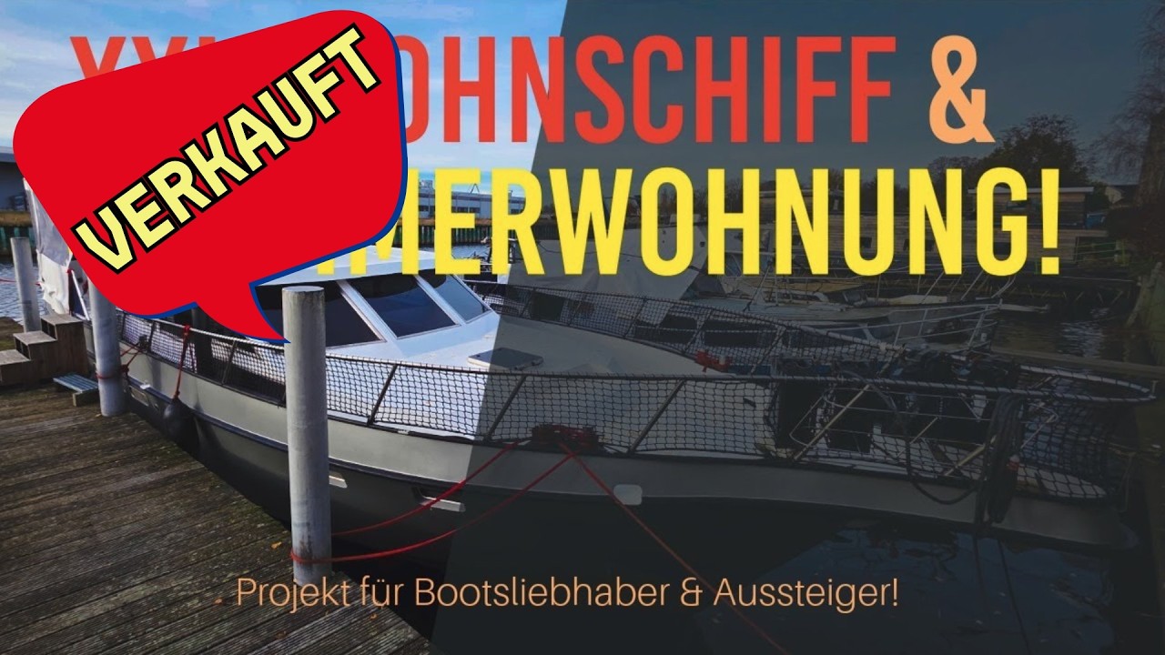 #VERKAUFT - ALTENA 49 EXPRESS MOTORYACHT & XXL 4 Zimmer Wasserwohnung o. Hausboot, Handwerker