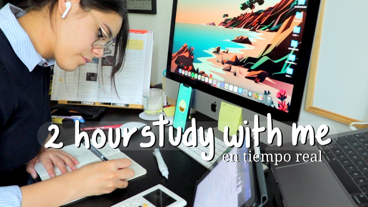ESTUDIA CONMIGO EN TIEMPO REAL: 2 horas Pomodoro, Sin Música
