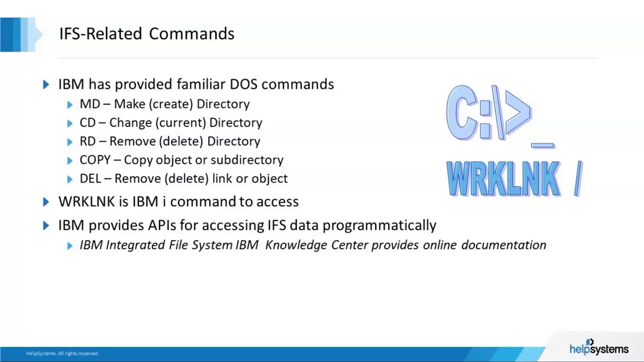 Inside the Integrated File System (IFS)