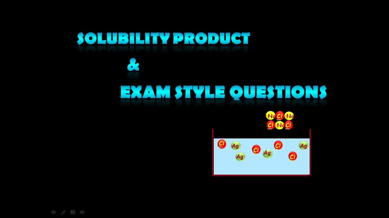Equilibria 01: Solubility Product: A level chemistry: Class12