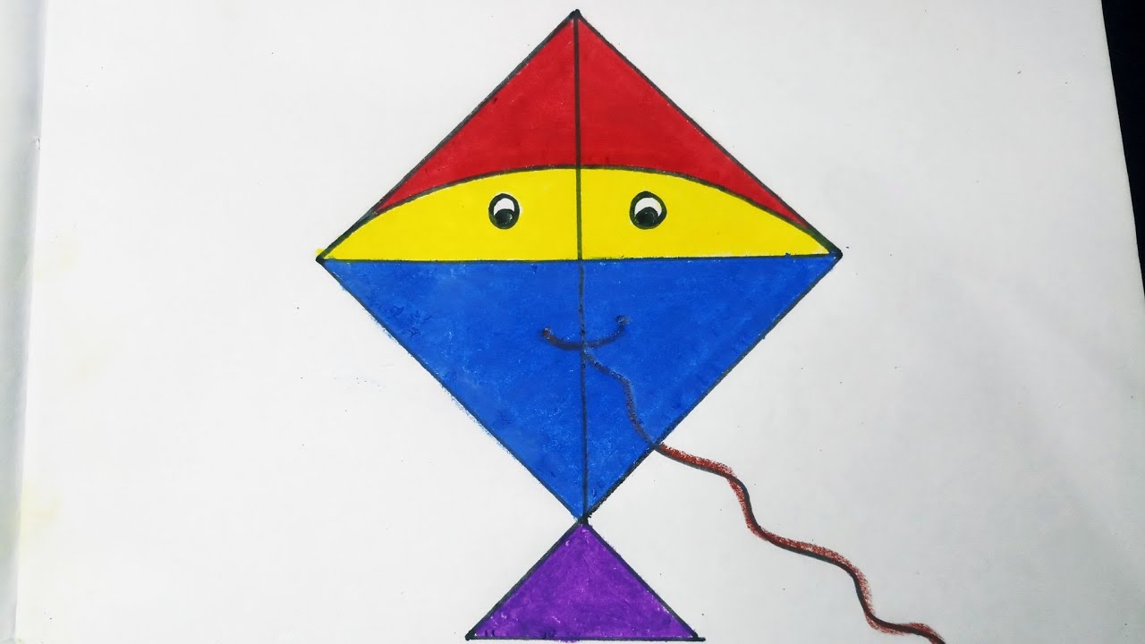 How to draw a kite | ঘুড়ি আঁকার সহজ পদ্ধতি