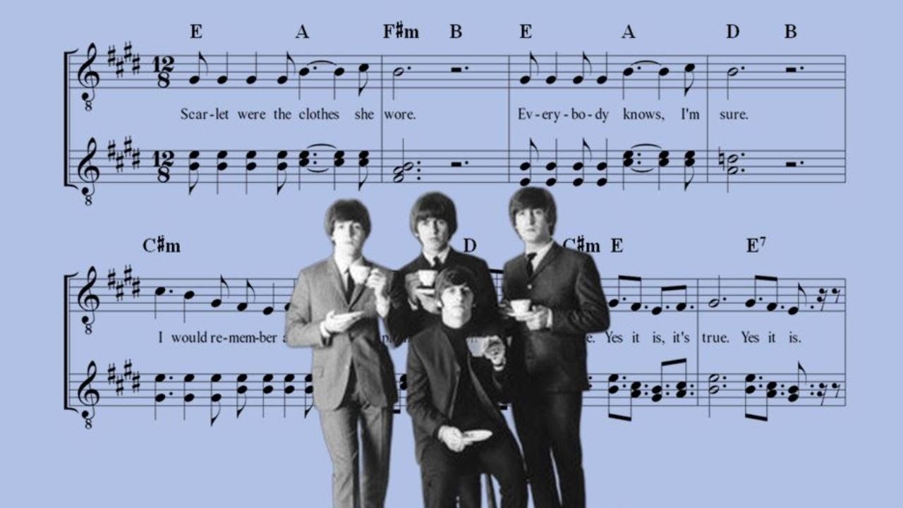 Chords and vocal harmonies for Yes It Is (The Beatles)