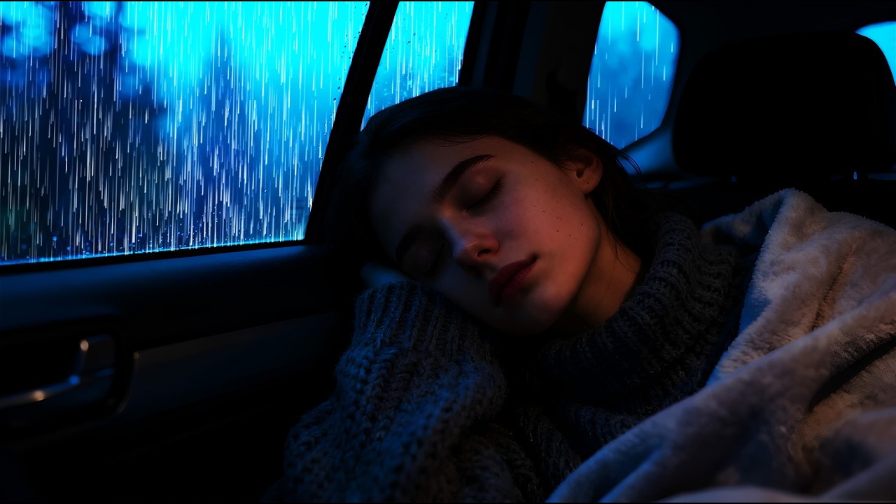 Cozy Car Rain Sounds at Night 🌧️ Relaxing Rain Ambience for Sleep, Study & Stress Relief