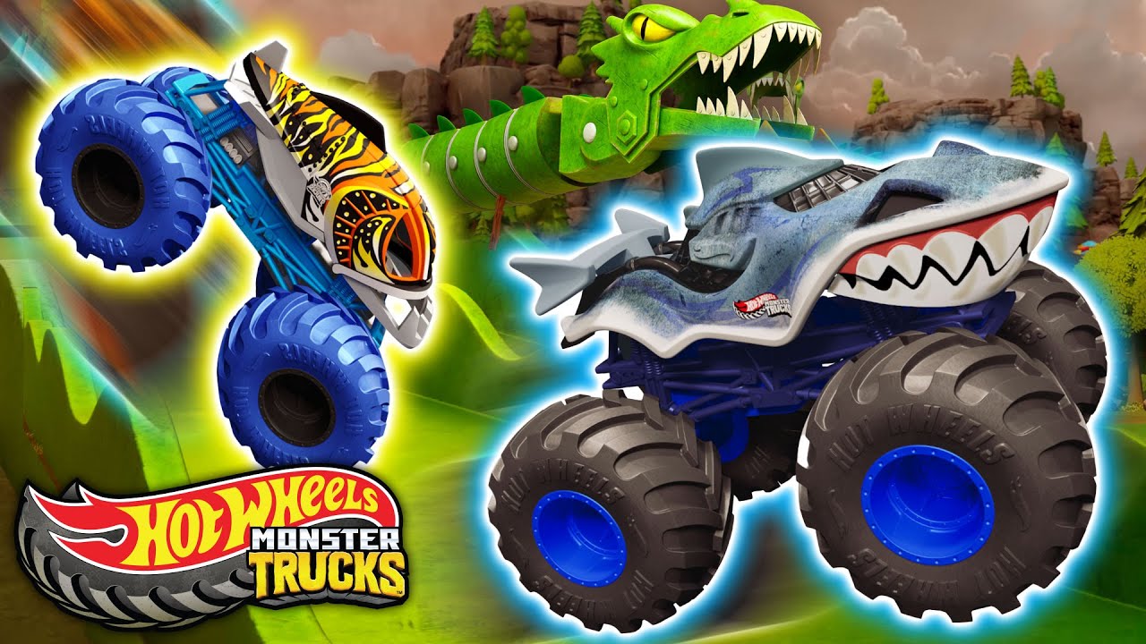 Hot Wheels Monster Trucks Team Up to Determine Who's Best! 2 HRS