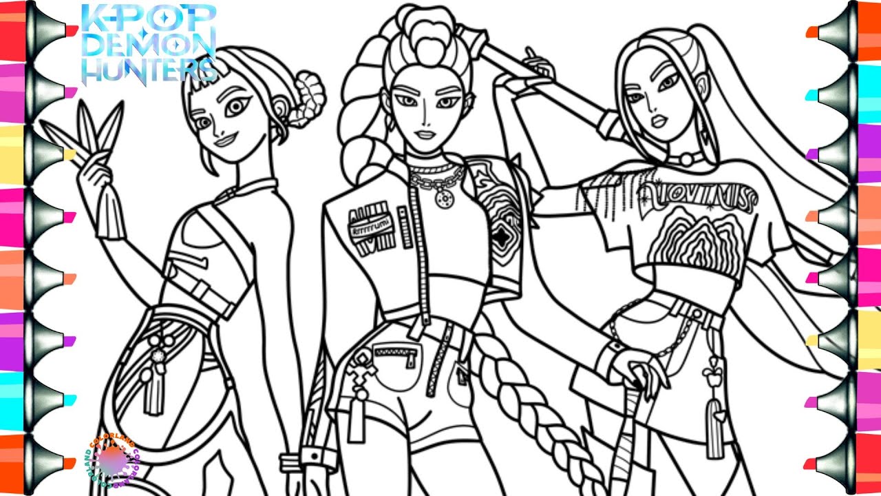 KPop Demon Hunters New Coloring Pages / How to Color Rumi Mira Zoey / NCS Music