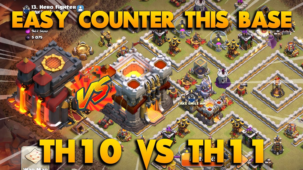 EASY COUNTER POPULAR BASE TH11 WITH TH10 QUEEN CHARGE | Clash Of Clans