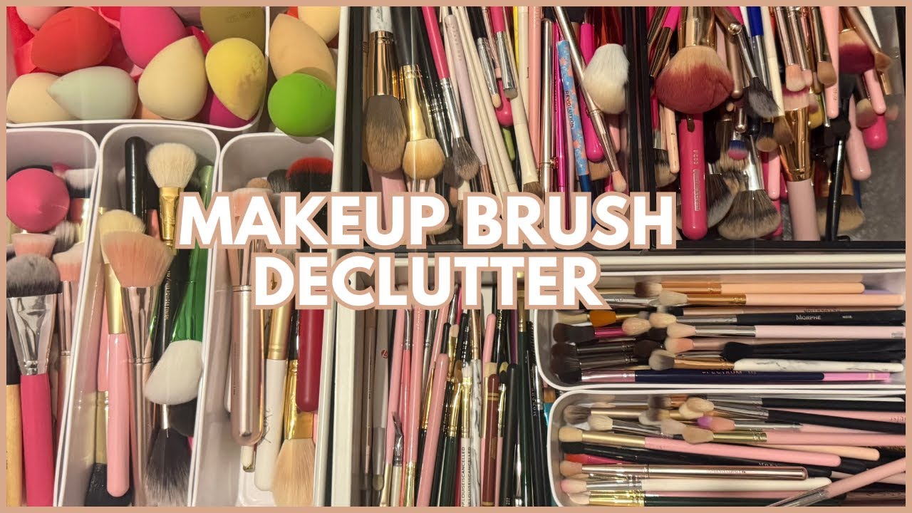 MAKEUP BRUSH DECLUTTER 2025 | Luce Stephenson