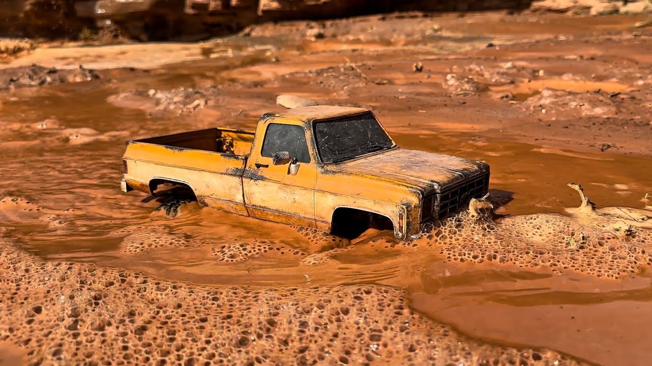 Rez truck takes a mud bath. 
