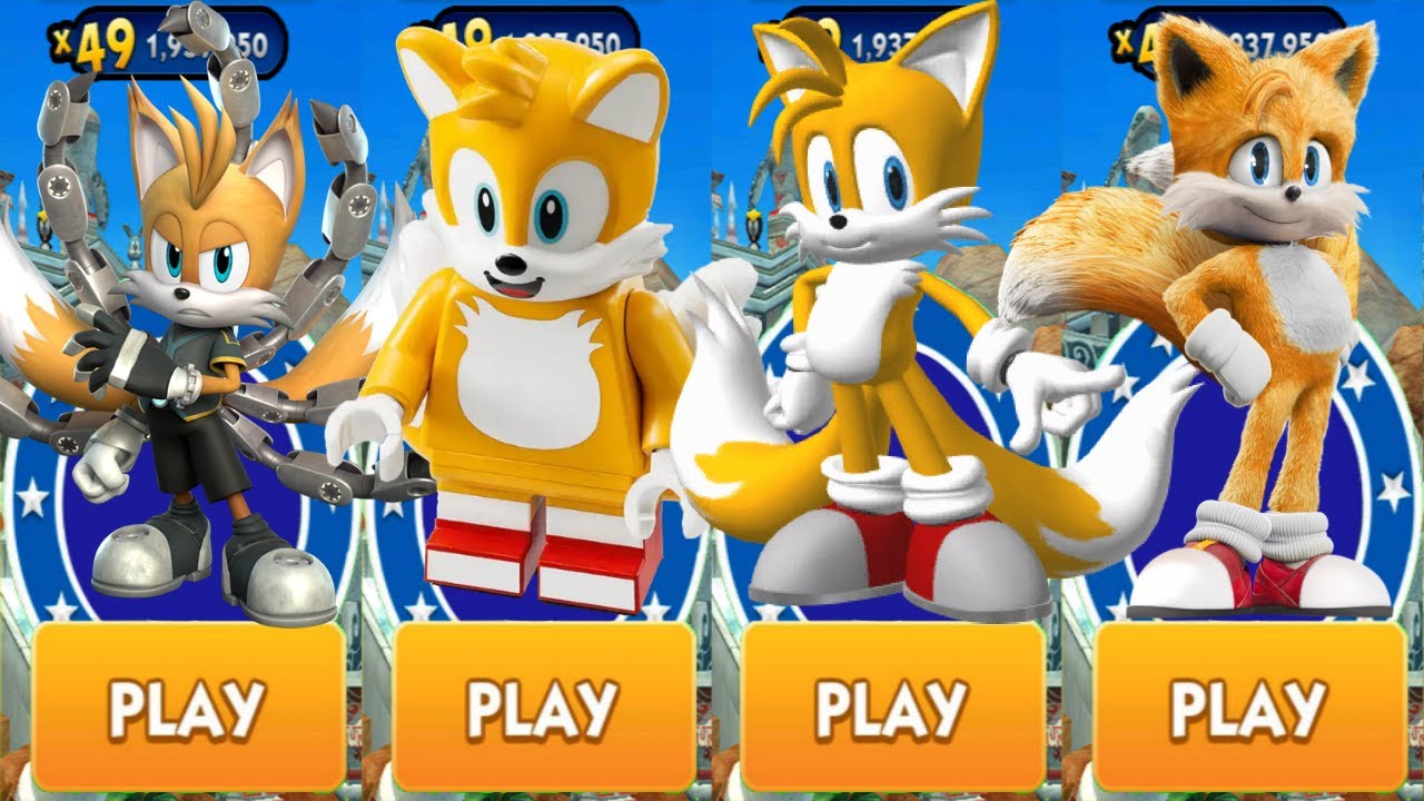 Sonic Dash - LEGO Tails vs Movie Tails vs Tails Nine vs All Bosses Eggman Zazz All Characters Unlock