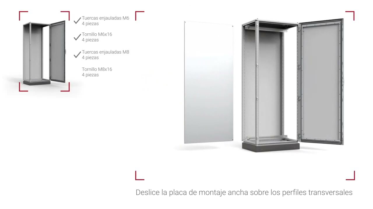 Ensamblaje de placas de montaje anchas (MPW + MTS) | nVent HOFFMAN