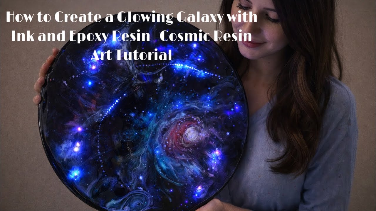 How to Create a Glowing Galaxy with Ink and Epoxy Resin | Cosmic Resin Art Tutorial
