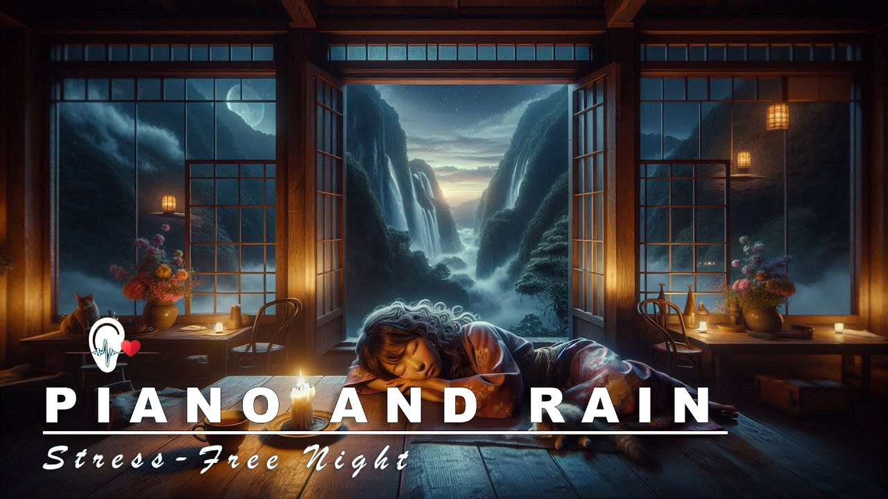 Stress Relief Symphony 🧘‍♂️✨ Piano, Flute, and Rain for Inner Peace