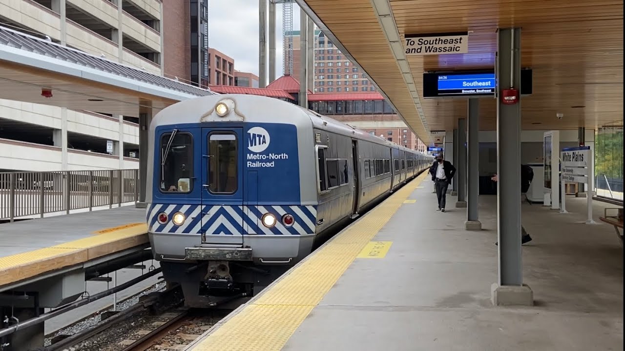 MTA Metro North RailRoad: Harlem Line and Wassaic PM Rush Hour Trains @ White Plains (M3A, M7A, P32)