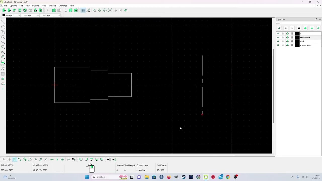 Librecad 2D drawing tutorial part 1