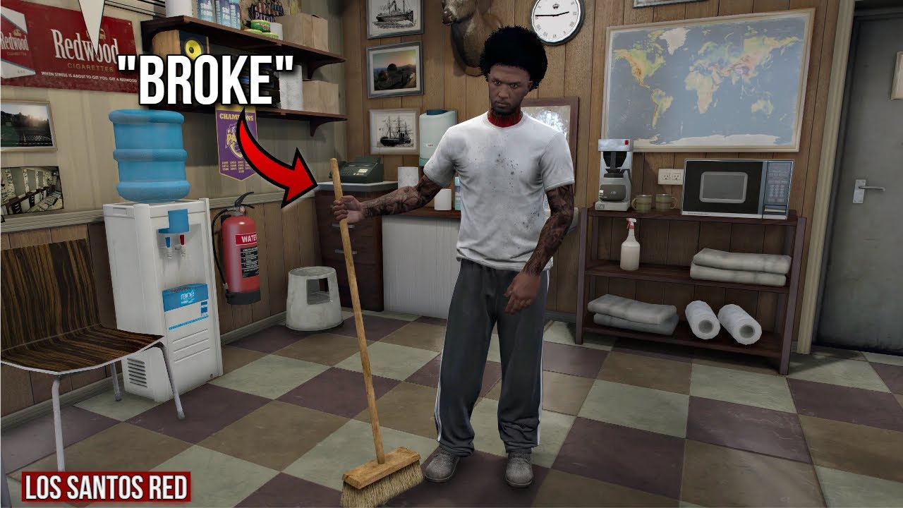 Worst Criminal Ever... Forced to Get a Job  | GTA 5 Mods (Los Santos Red) LIVE