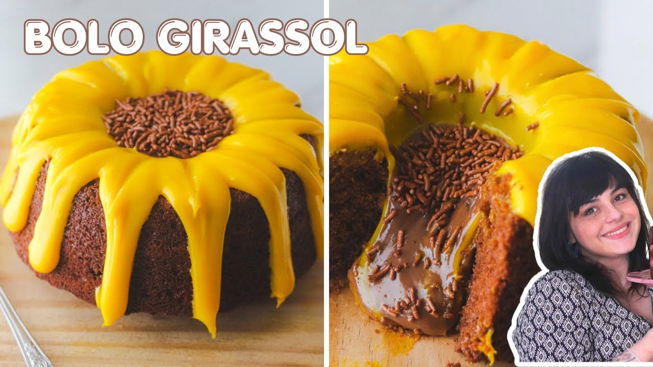 BOLO GIRASSOL DE CHOCOLATE - FAÇA E VENDA MUITO! Um bolo lindo e delicado para vender todo dia!