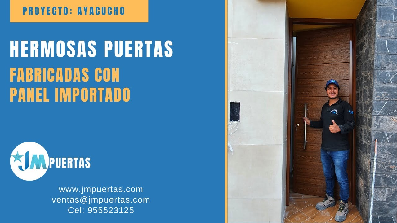 ✅PUERTA PRINCIPAL CON PANEL IMPORTADO - FABRICACIÓN, INSTALACIÓN Y ACABADO FINAL