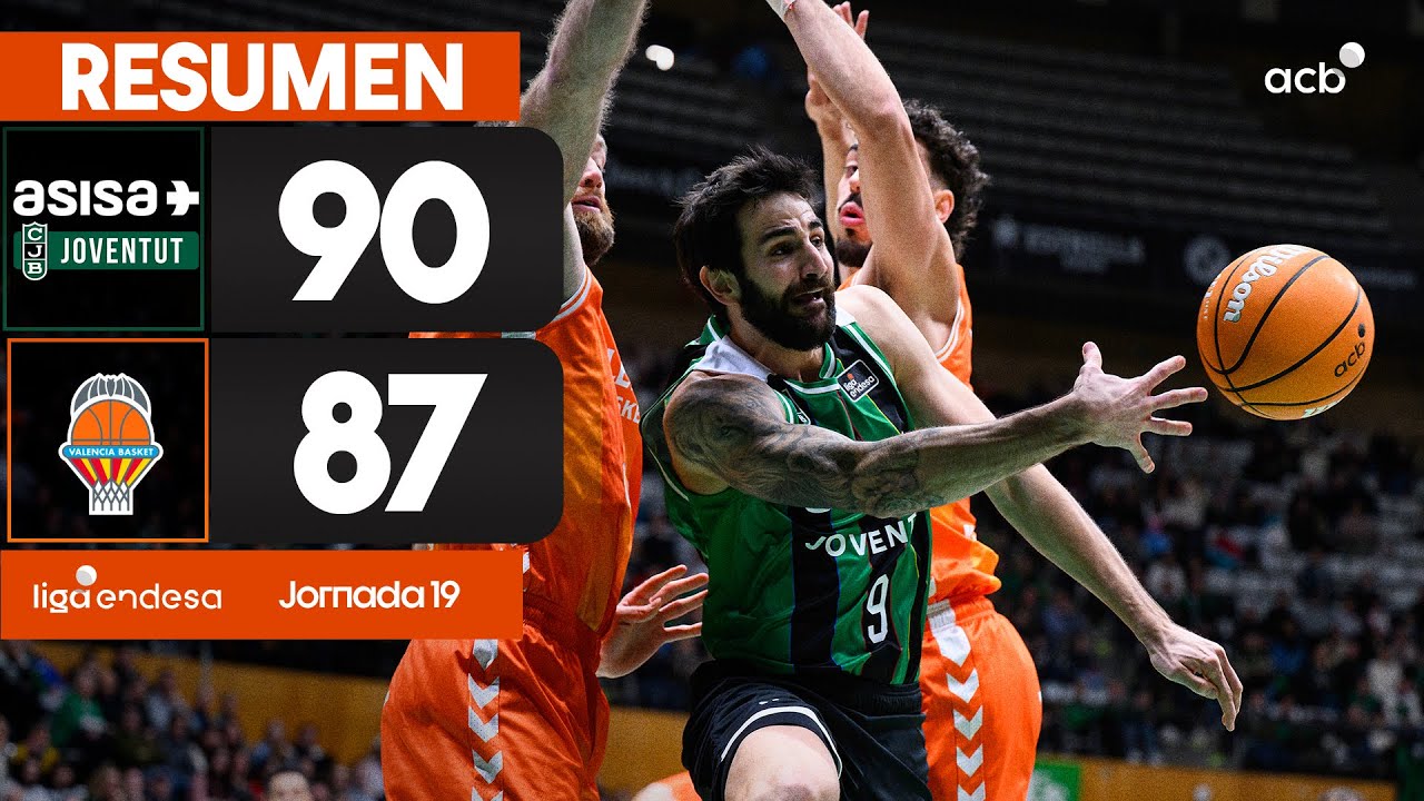 Asisa Joventut - Valencia Basket (90-87) RESUMEN | Liga Endesa 2025-26