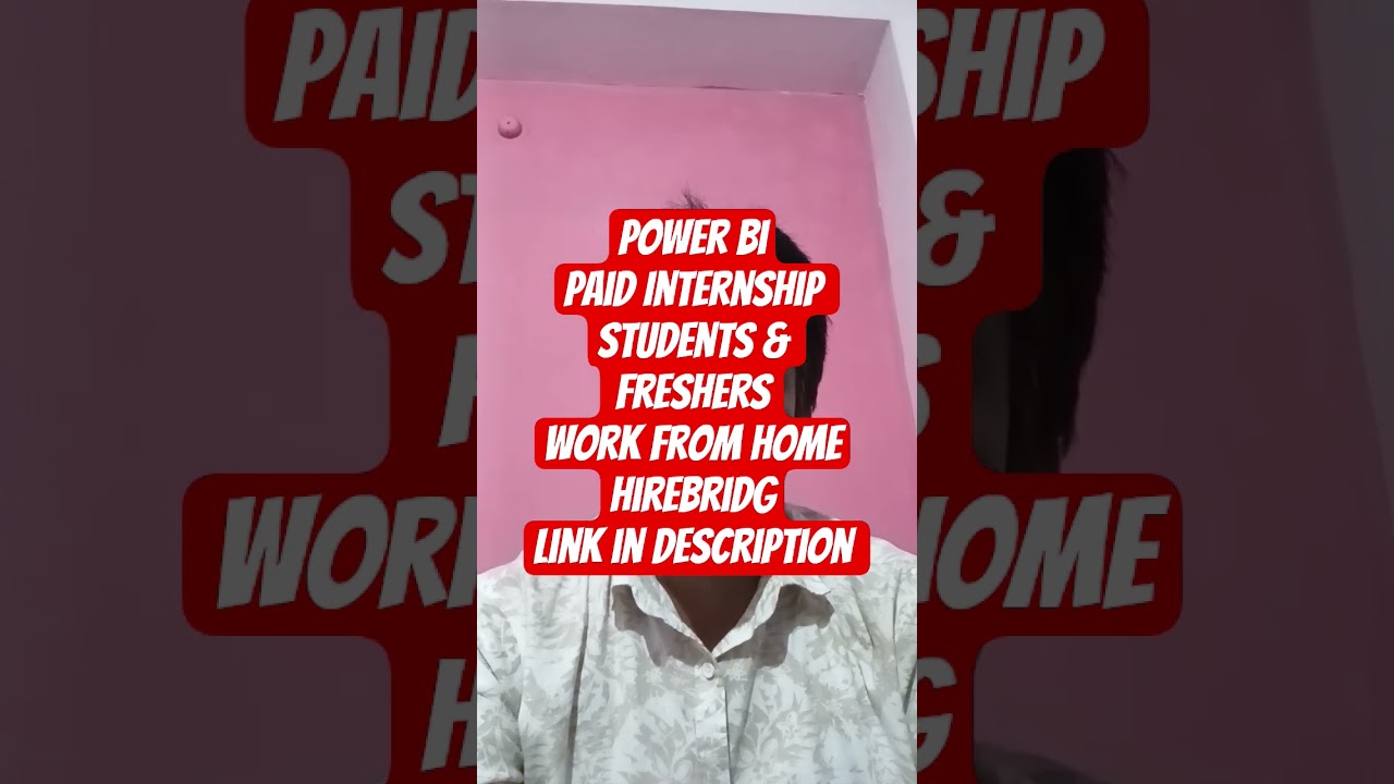 Work From Home Internship | Power BI Developer | Stipend ₹15,000