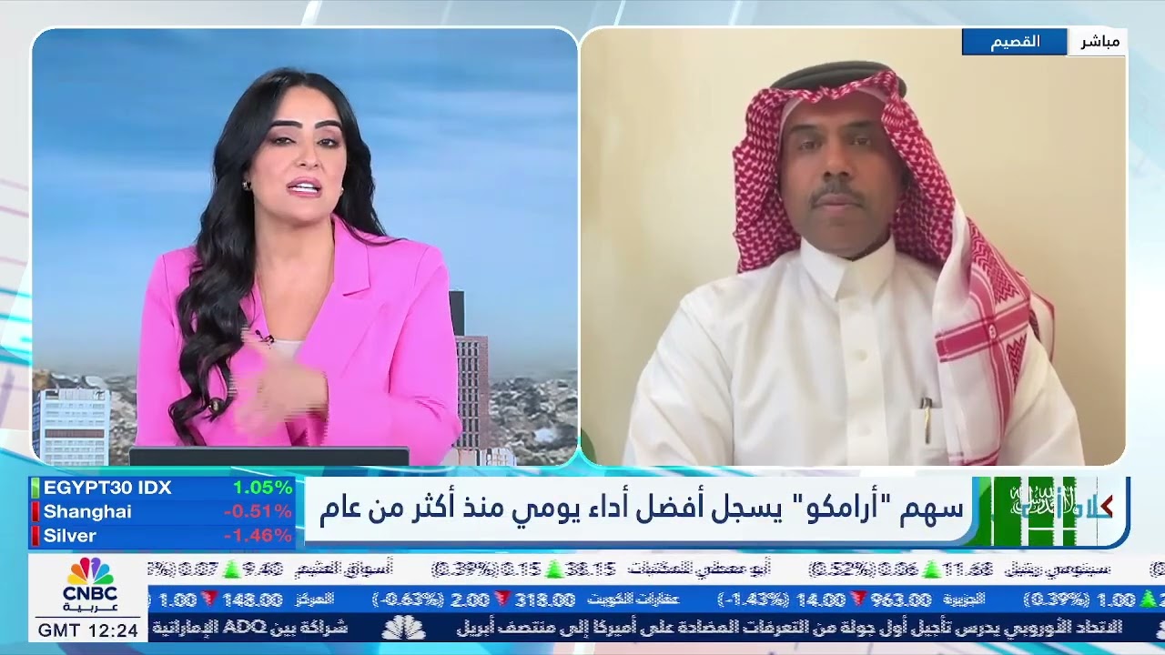 مشاركتي بالحديث والتعليق على إغلاق السوق السعودي #TASI
