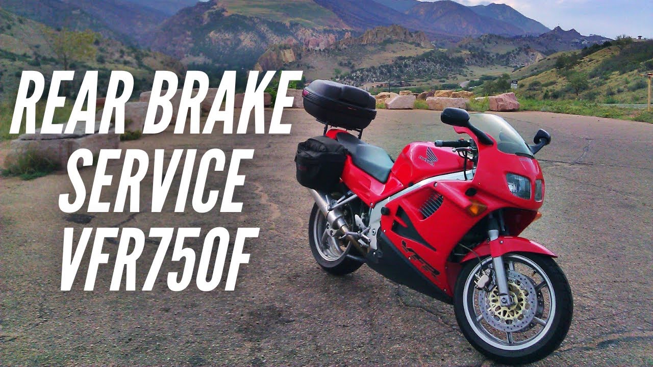 Rear Brake Full Service, Honda VFR750F 1995 Motorcycle Repair