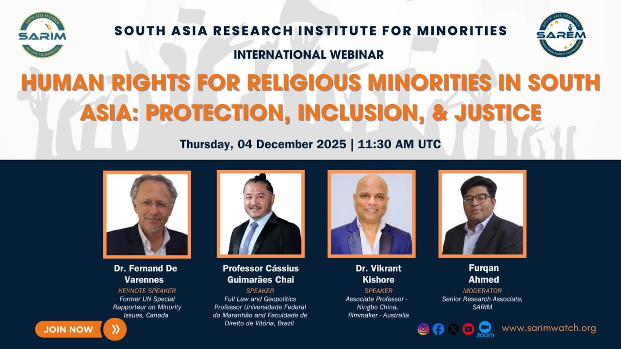 Human Rights for Religious Minorities in South Asia: Protection, Inclusion, & Justice