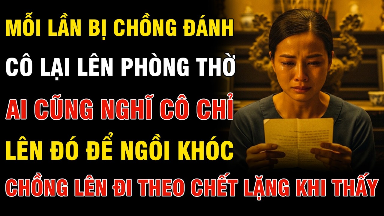 Bị Chồng Đánh Đập Đêm Nào Cũng Lặng Lẽ Lên Phòng Thờ – Cho Đến Khi Anh Lén Theo Và Chết Sững