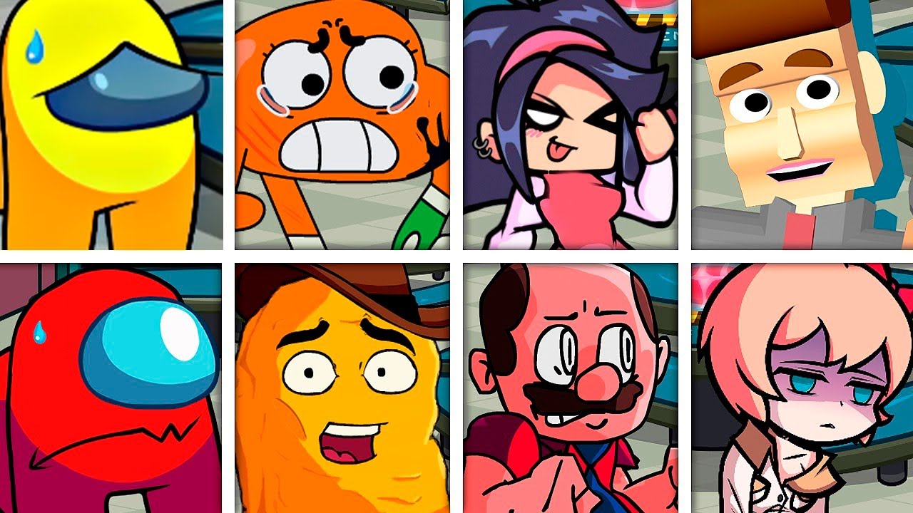 FREAKPOSTOR but Every Turn a Different Character Sings 🎶⚡ (FNF VS CARTOON CAT)