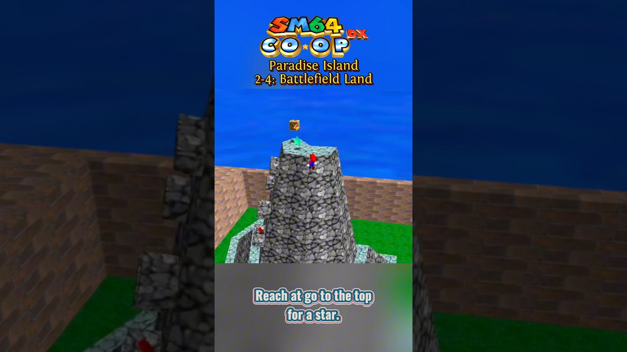 Super Mario 64 OMM Paradise Island: 2-4 Battlefield Land 