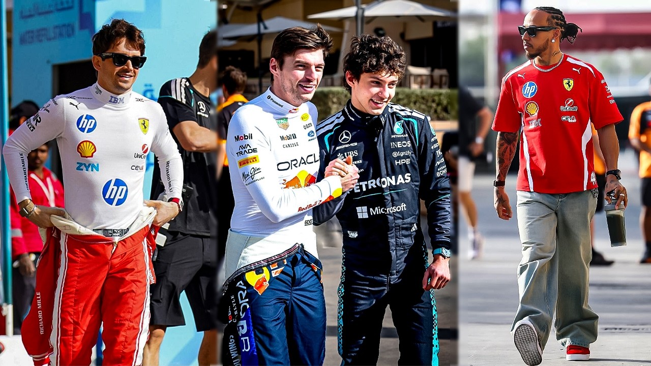 Леклер, Ферстаппен и все пилоты Формулы-1 прибыли на первый день предсезонных тренировок Гран-при...