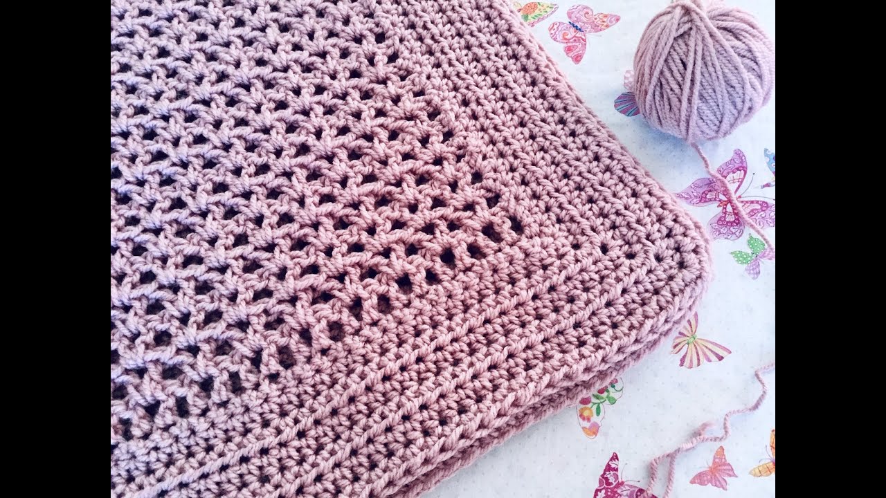 Manta a crochet ¡FÁCIL Y RÁPIDA!