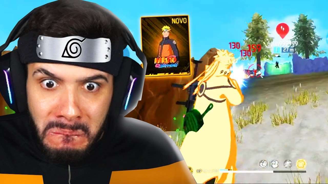 JOGUEI FREE FIRE COM A SKIN DO NARUTO E A SENSI DOS DEUSES VOLTOU!