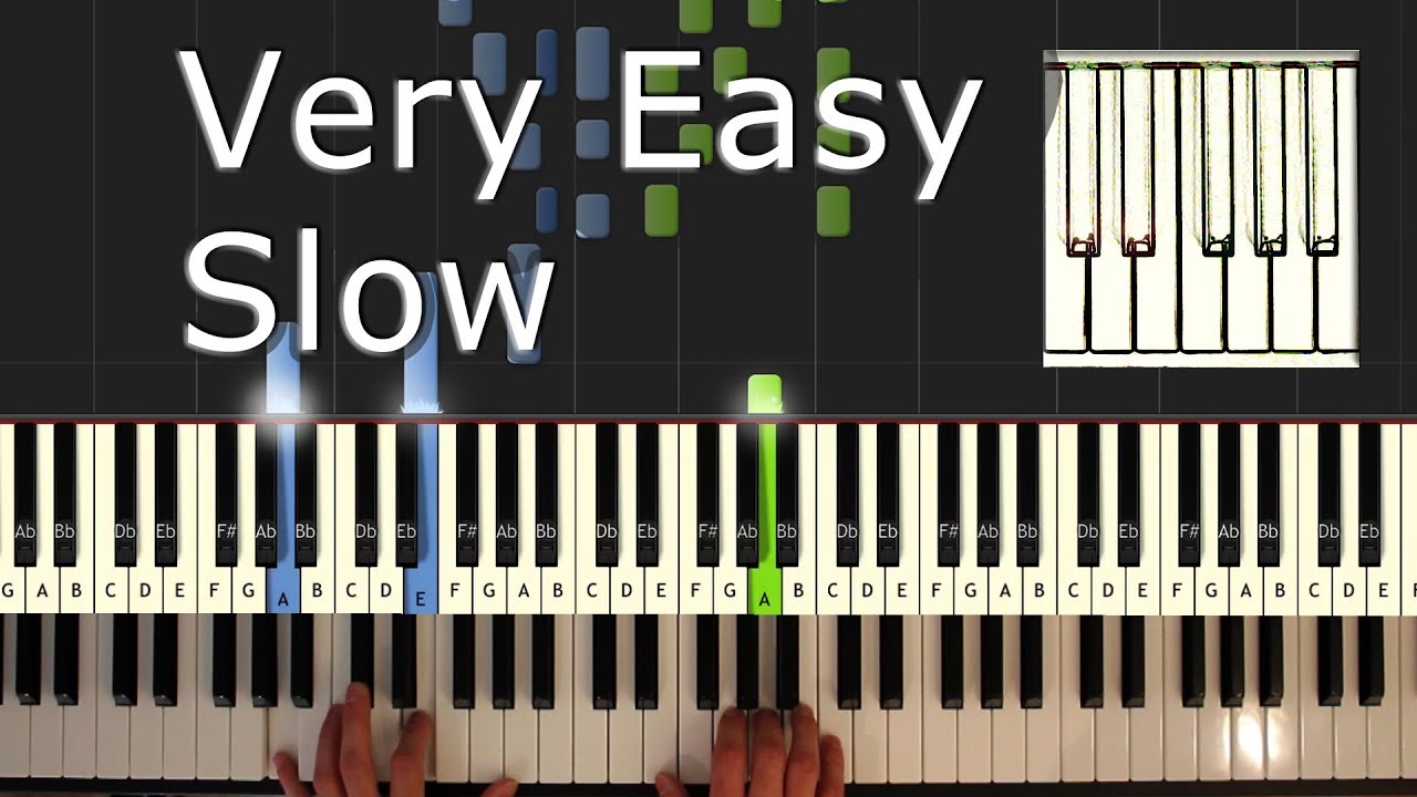 Jingle Bells - VERY EASY SLOW Piano Tutorial  - How To Play (Synthesia) Christmas