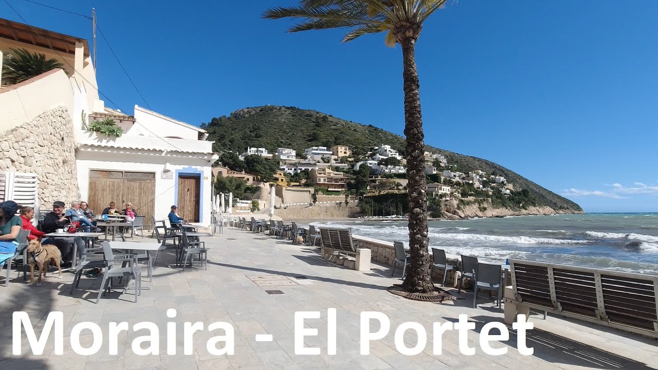 4K MORAIRA El Portet – A Windy Weekend Walking Tour in Spring – #morairacostablancaspain