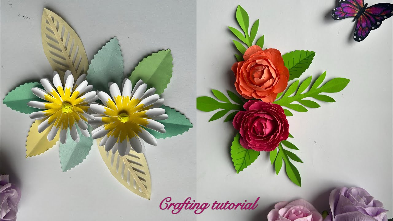 Unique flowers crafting tutorial | how to make paper flowers 