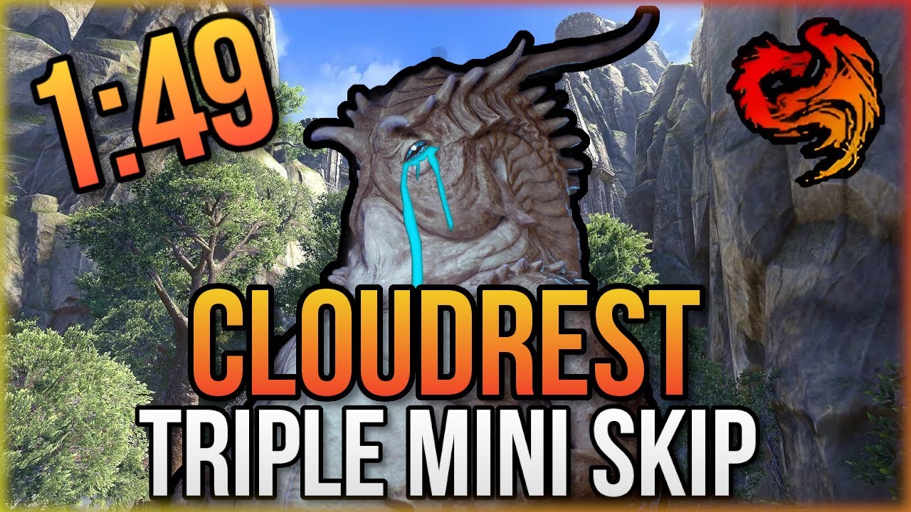 🐌⏲️ESO - Cloudrest Triple Mini Skip | 1:49 Fight Time | Dragonknight Tank | Lost Depths