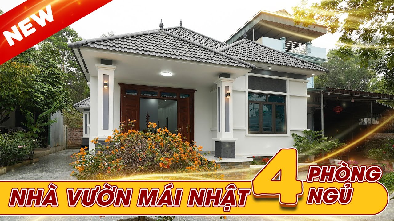 Quá đẳng cấp với mẫu nhà vườn mái nhật 4 phòng ngủ tiện nghi