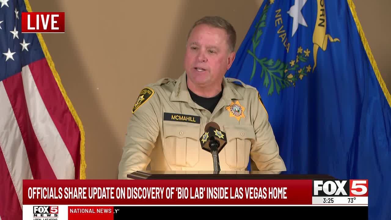 Officials share update on discovery of ‘bio lab” inside Las Vegas home